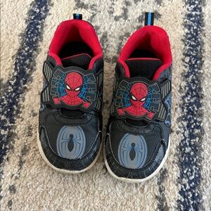 Marvel Spider-Man Kids Sneakers - Black, Red, and Blue size 11 toddler